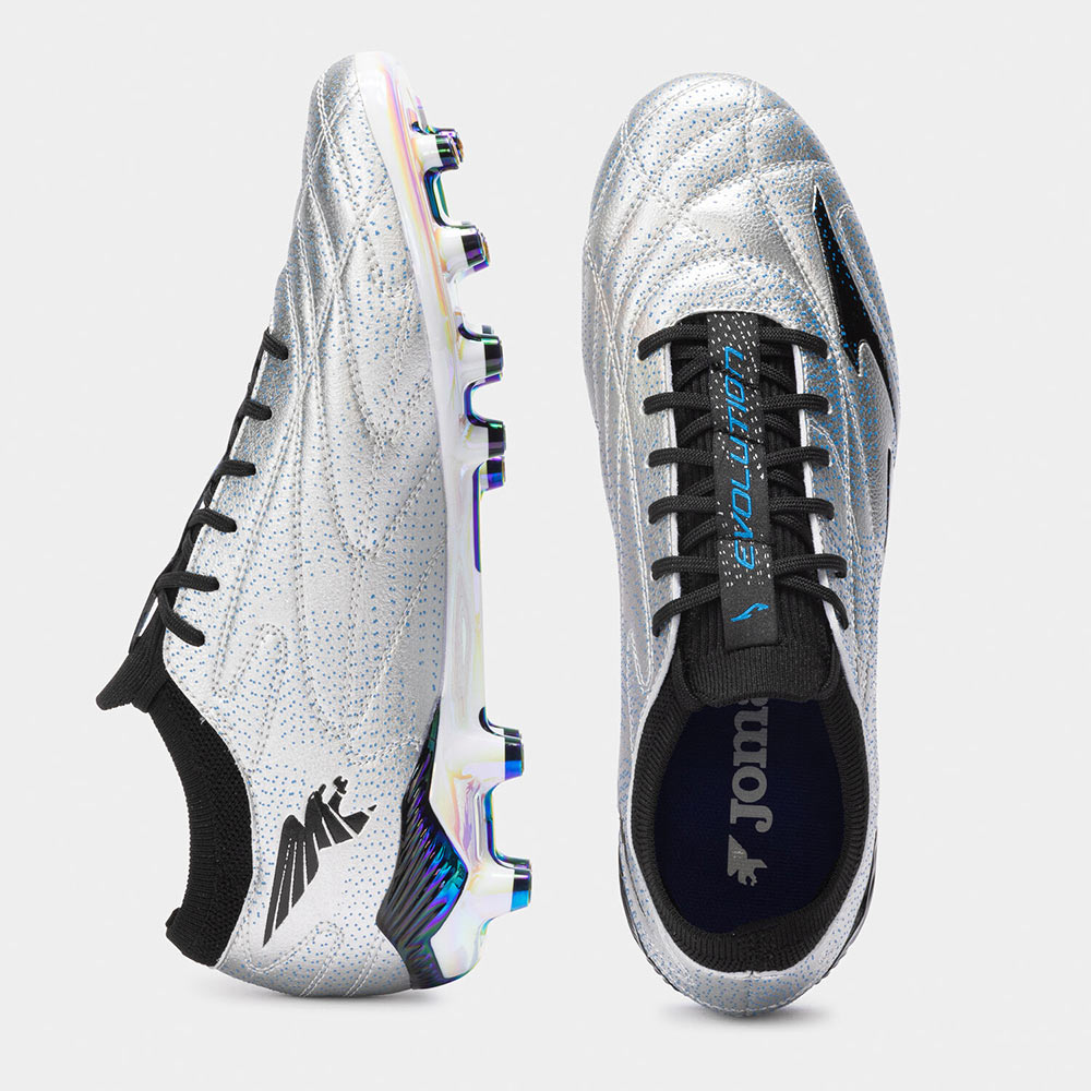 ZAPATILLAS FUTBOL EVOLUTION TOP 2512 FG PLATA - 4