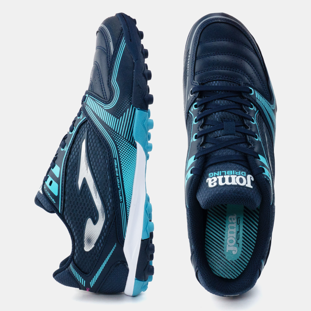 ZAPATILLAS FUTBOL DRIBLING 2503 TF AZUL MARINO CELESTE - 4