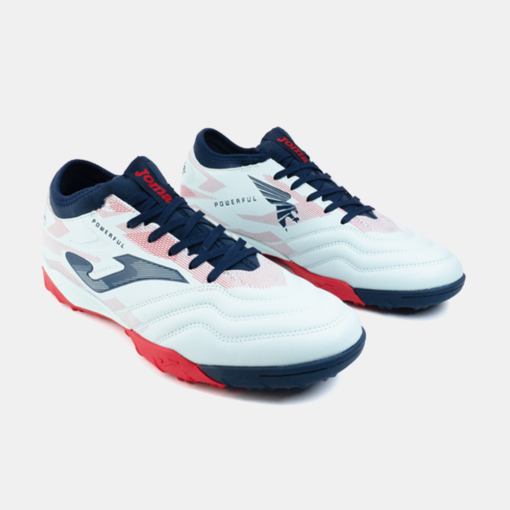 ZAPATILLAS FUTBOL POWERFUL 2527 TF CELESTE AZUL ROJO - 2