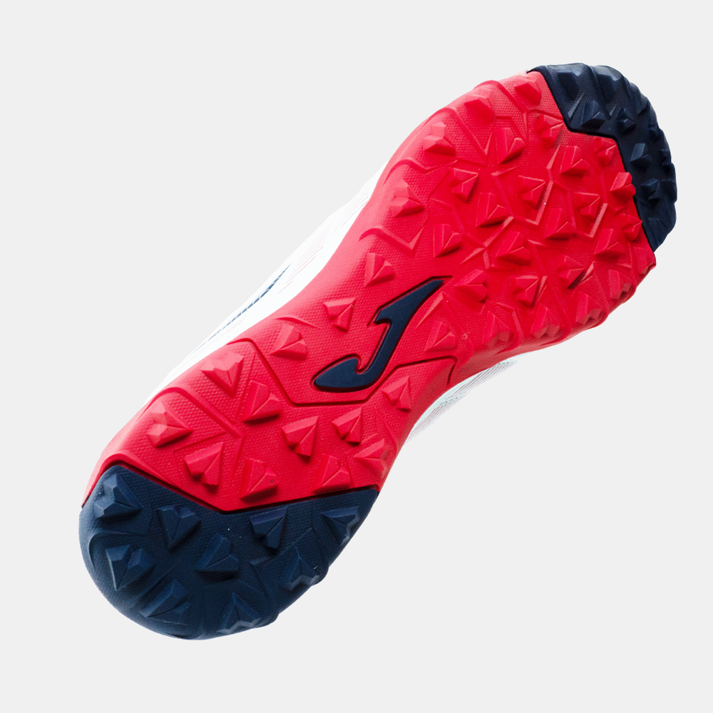 ZAPATILLAS FUTBOL POWERFUL 2527 TF CELESTE AZUL ROJO - 3