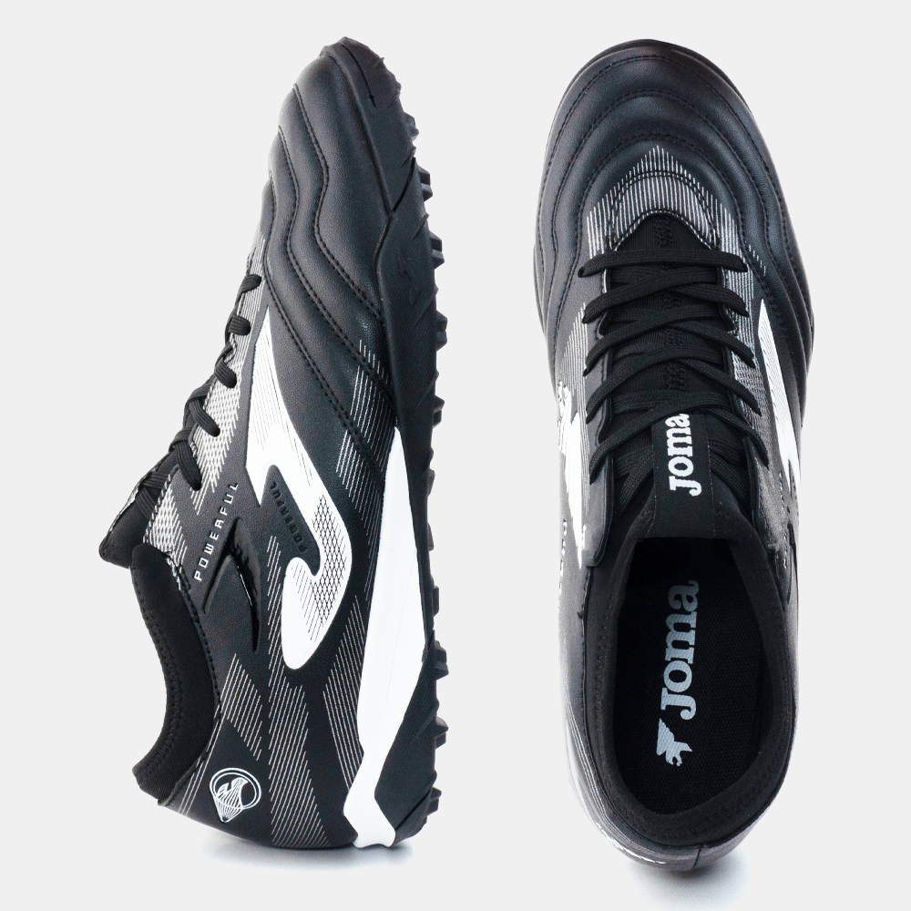 ZAPATILLAS FUTBOL POWERFUL 2501 TF NEGRO BLANCO - 4