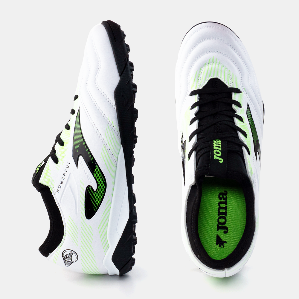 ZAPATILLAS FUTBOL POWERFUL 2502 TF BLANCO NEGRO VERDE - 4
