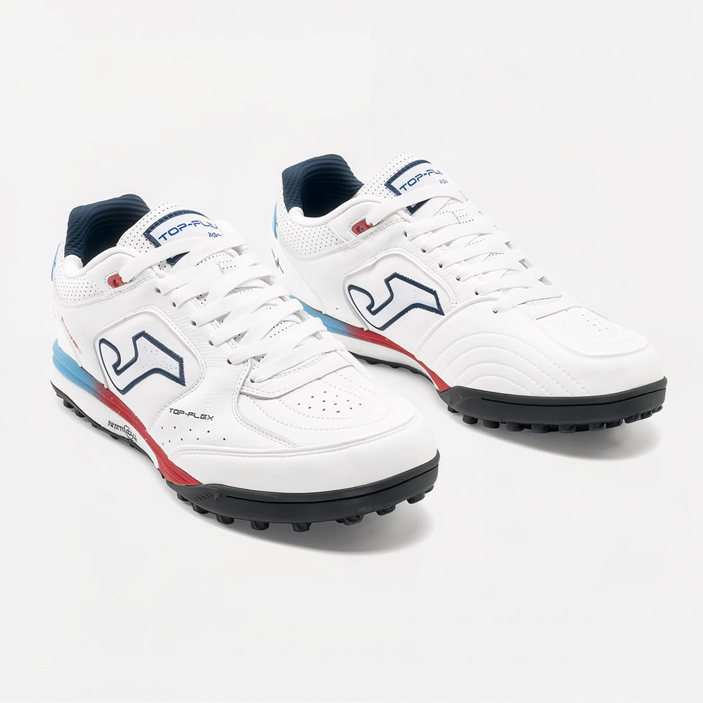 ZAPATILLAS FUTBOL TOP FLEX REBOUND 2602 TF BLANCO CELESTE ROJO - 2
