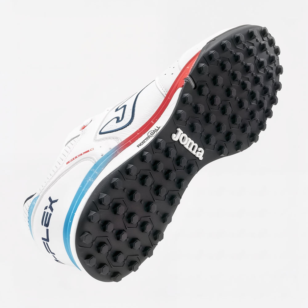 ZAPATILLAS FUTBOL TOP FLEX REBOUND 2602 TF BLANCO CELESTE ROJO - 5