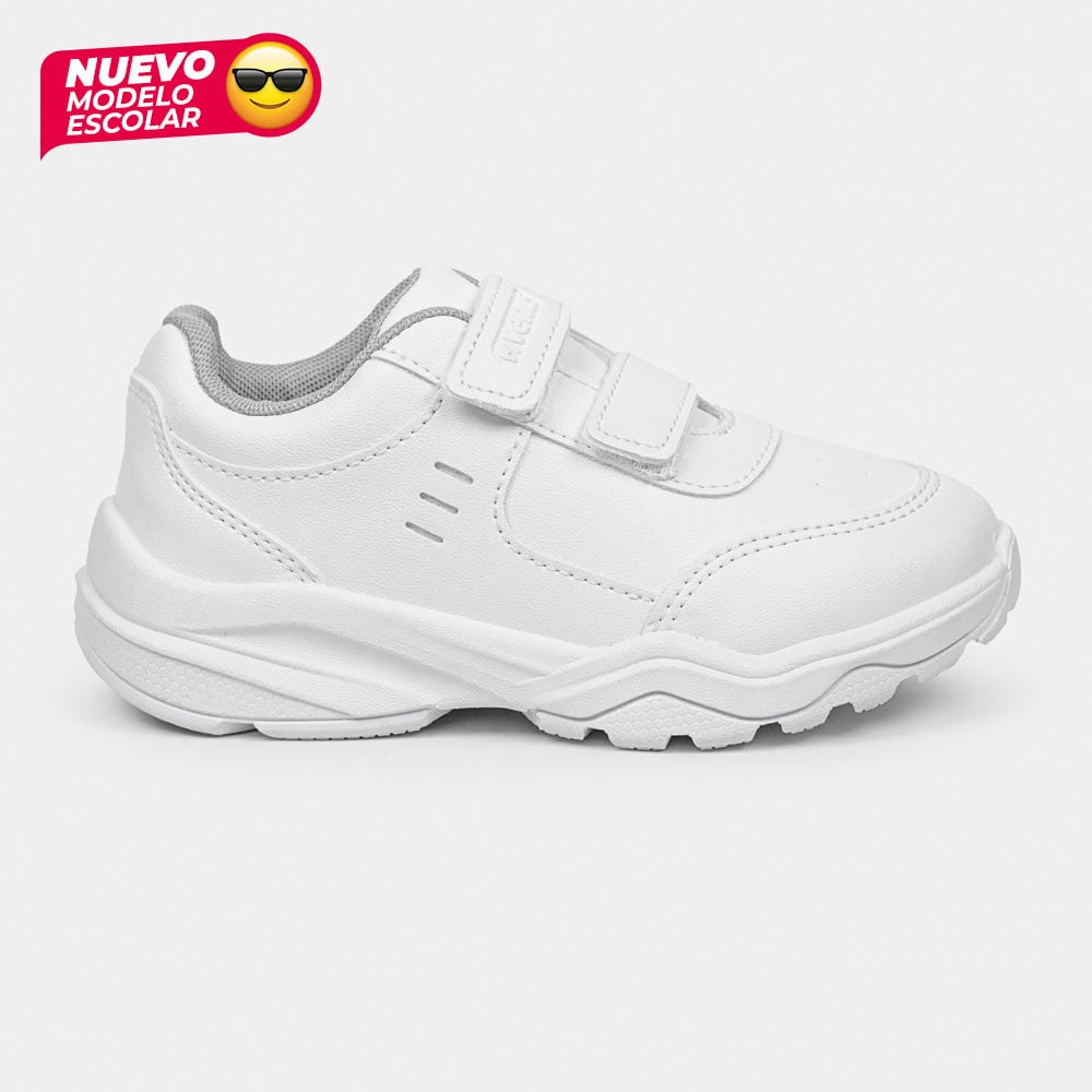 ZAPATILLA ESCOLAR VENUS NEXO VELCRO  BLANCO - 1
