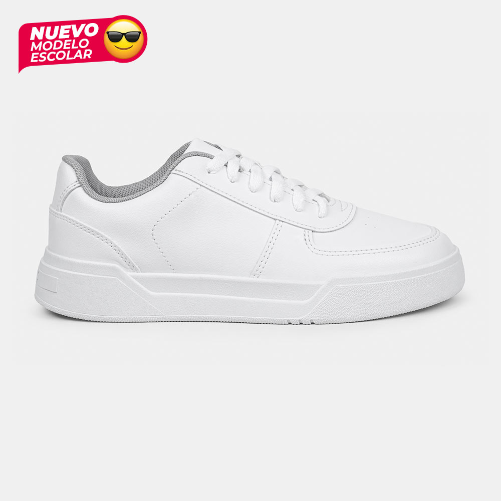 ZAPATILLA ESCOLAR VENUS VOLT PASADOR BLANCO - 1
