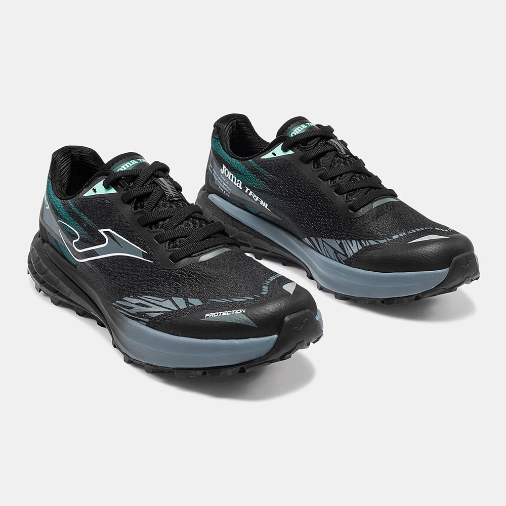 ZAPATILLAS TRAIL RUNNING TR-7 2601 NEGRO TURQUESA - 2