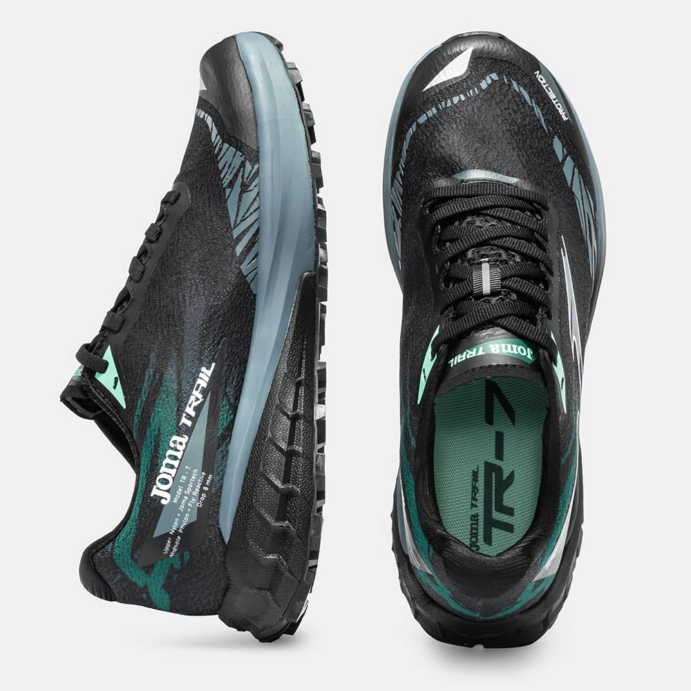 ZAPATILLAS TRAIL RUNNING TR-7 2601 NEGRO TURQUESA - 4