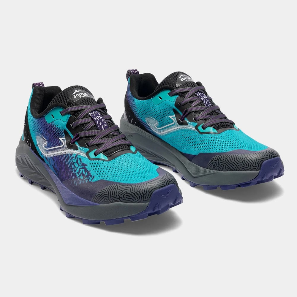 ZAPATILLAS TRAIL RUNNING TUNDRA 2615 VERDE TURQUESA MORADO - 2