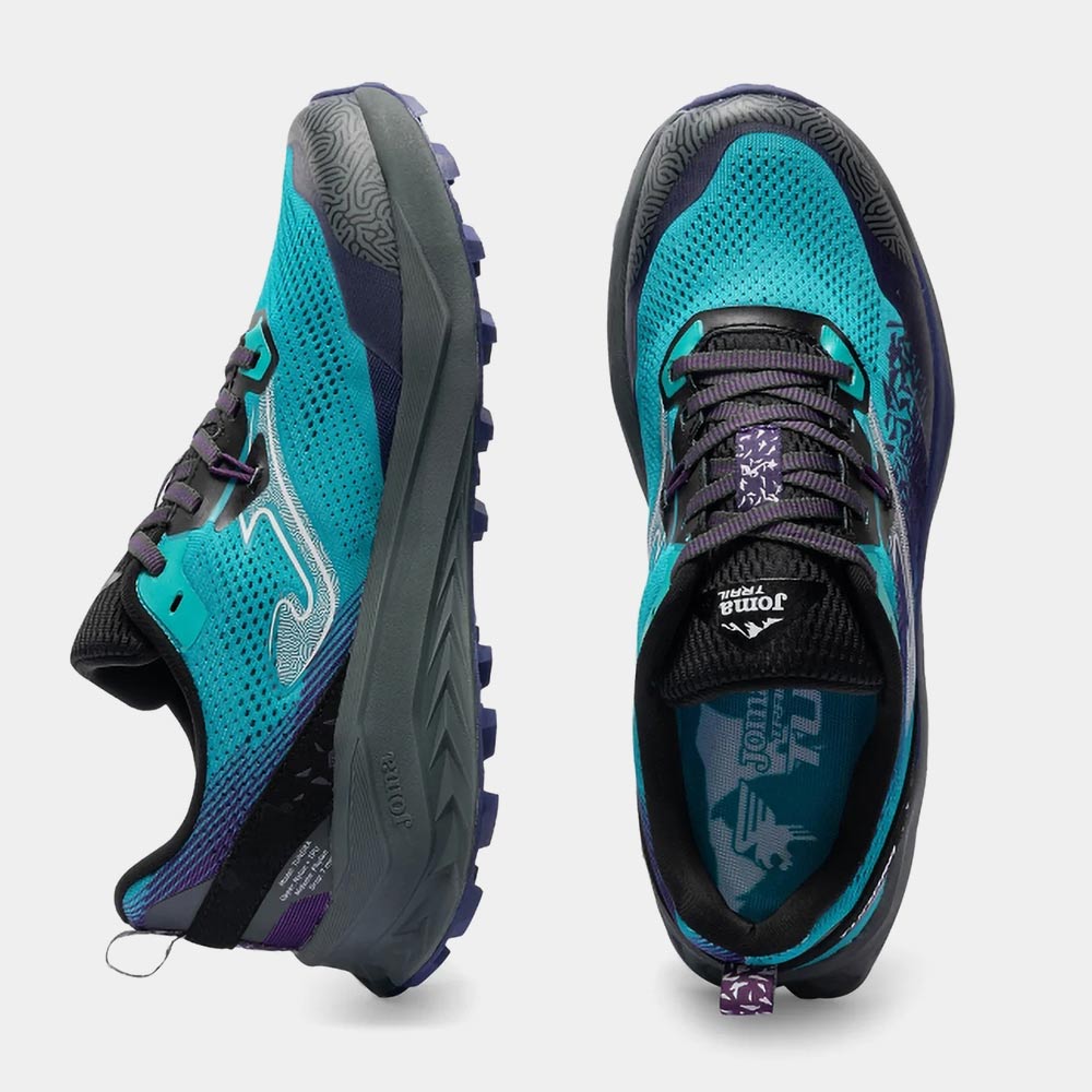 ZAPATILLAS TRAIL RUNNING TUNDRA 2615 VERDE TURQUESA MORADO - 4