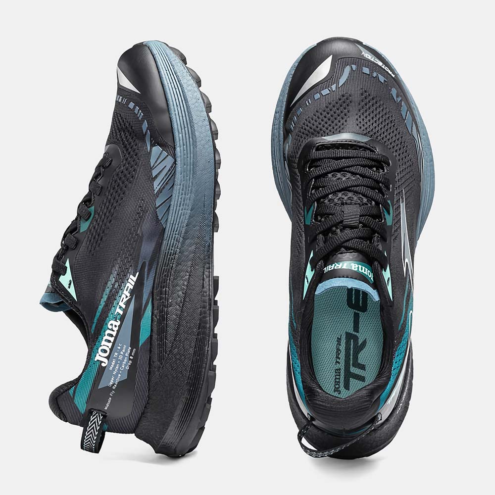 ZAPATILLAS TRAIL RUNNING TR-6 2601 NEGRO AZUL GRIS - 4