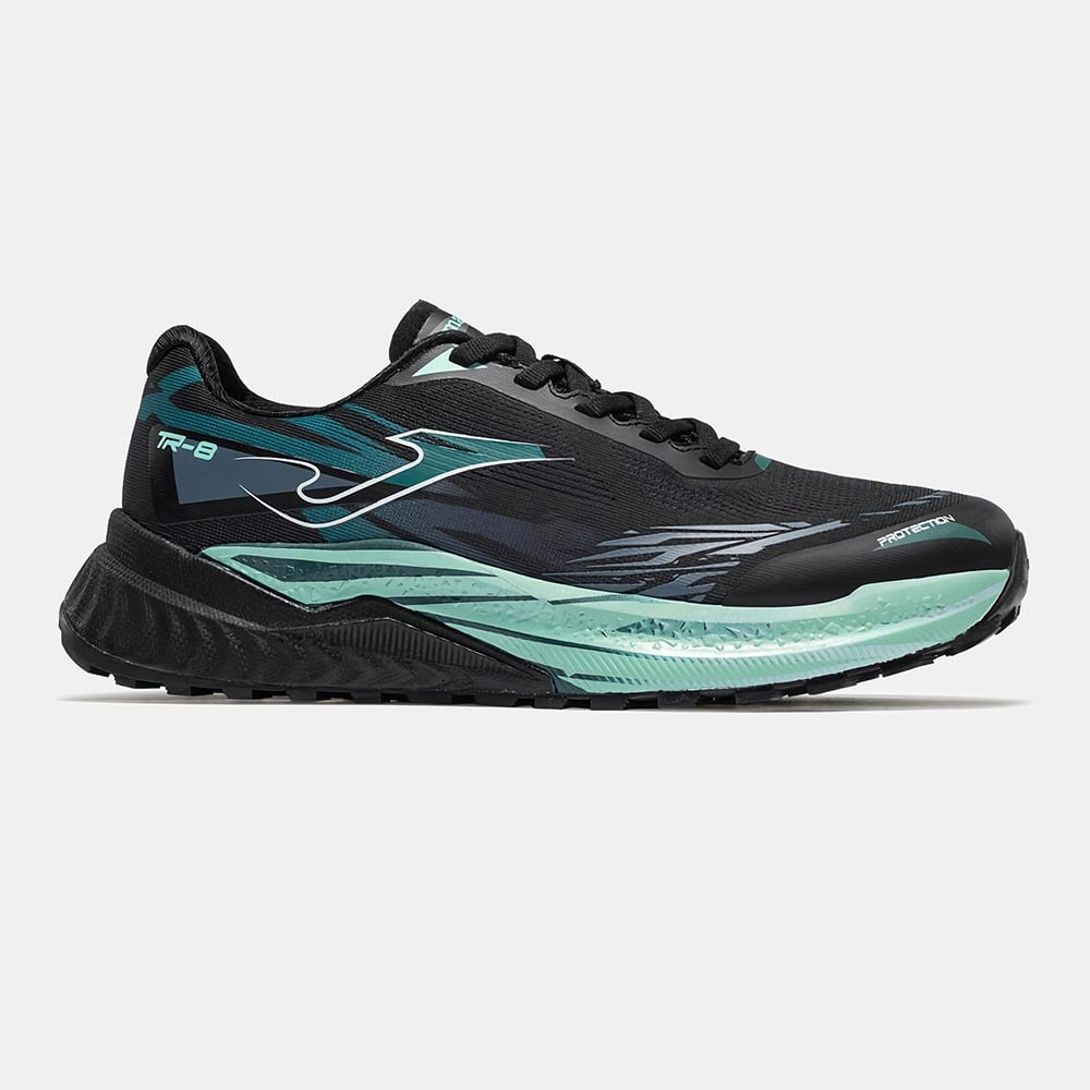 ZAPATILLAS TRAIL RUNNING TR-8 2601  NEGRO VERDE MENTA - 1