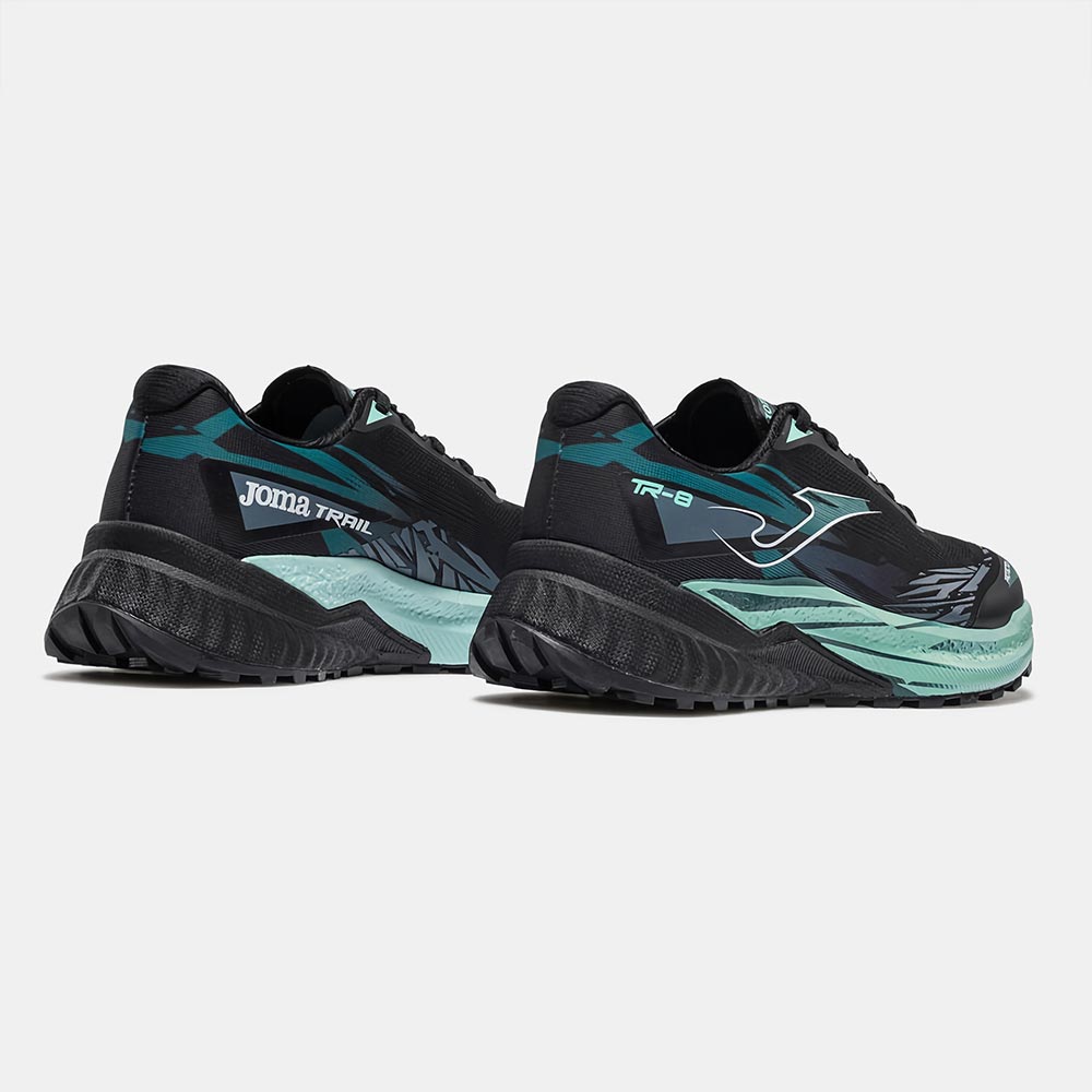 ZAPATILLAS TRAIL RUNNING TR-8 2601  NEGRO VERDE MENTA - 2