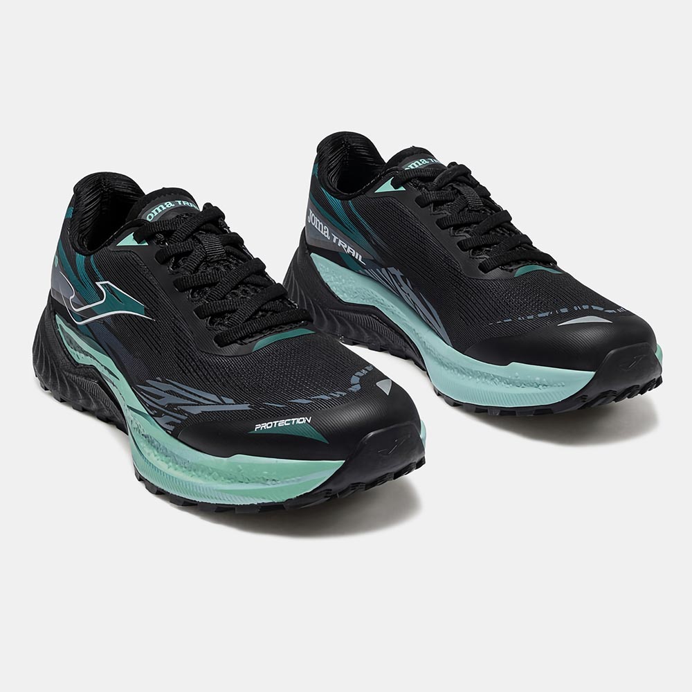 ZAPATILLAS TRAIL RUNNING TR-8 2601  NEGRO VERDE MENTA - 3