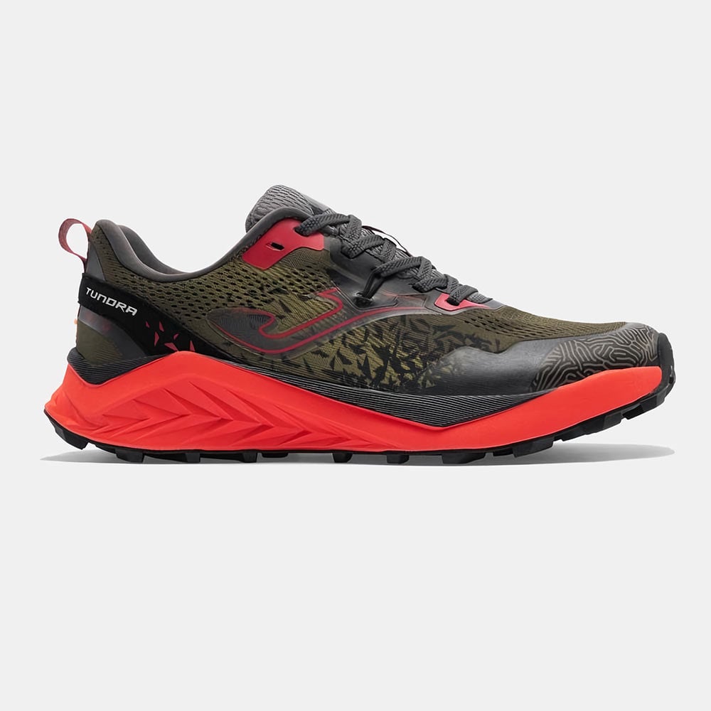 ZAPATILLAS TRAIL RUNNING TUNDRA 2623 VERDE ROJO NEGRO - 1