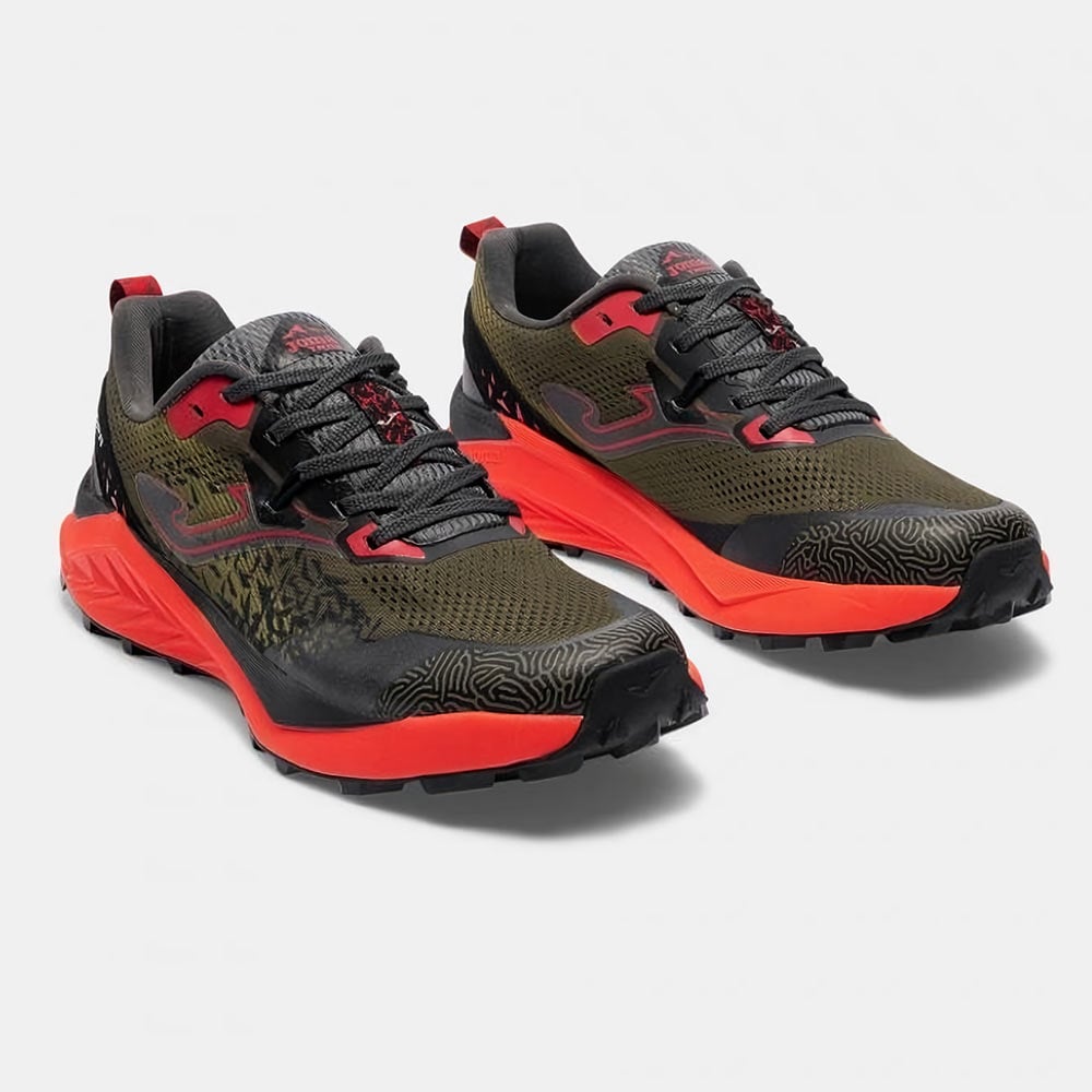 ZAPATILLAS TRAIL RUNNING TUNDRA 2623 VERDE ROJO NEGRO - 2