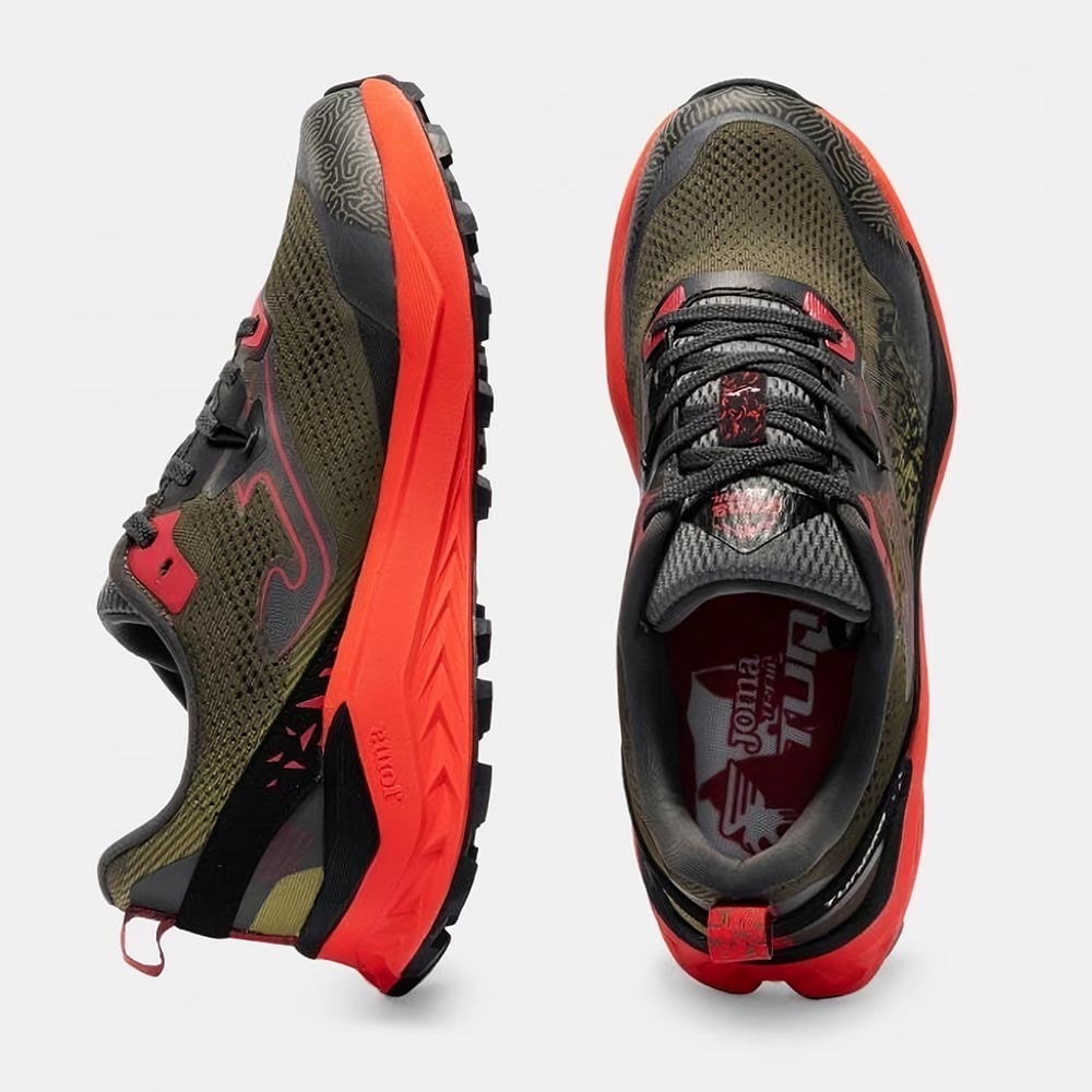 ZAPATILLAS TRAIL RUNNING TUNDRA 2623 VERDE ROJO NEGRO - 4