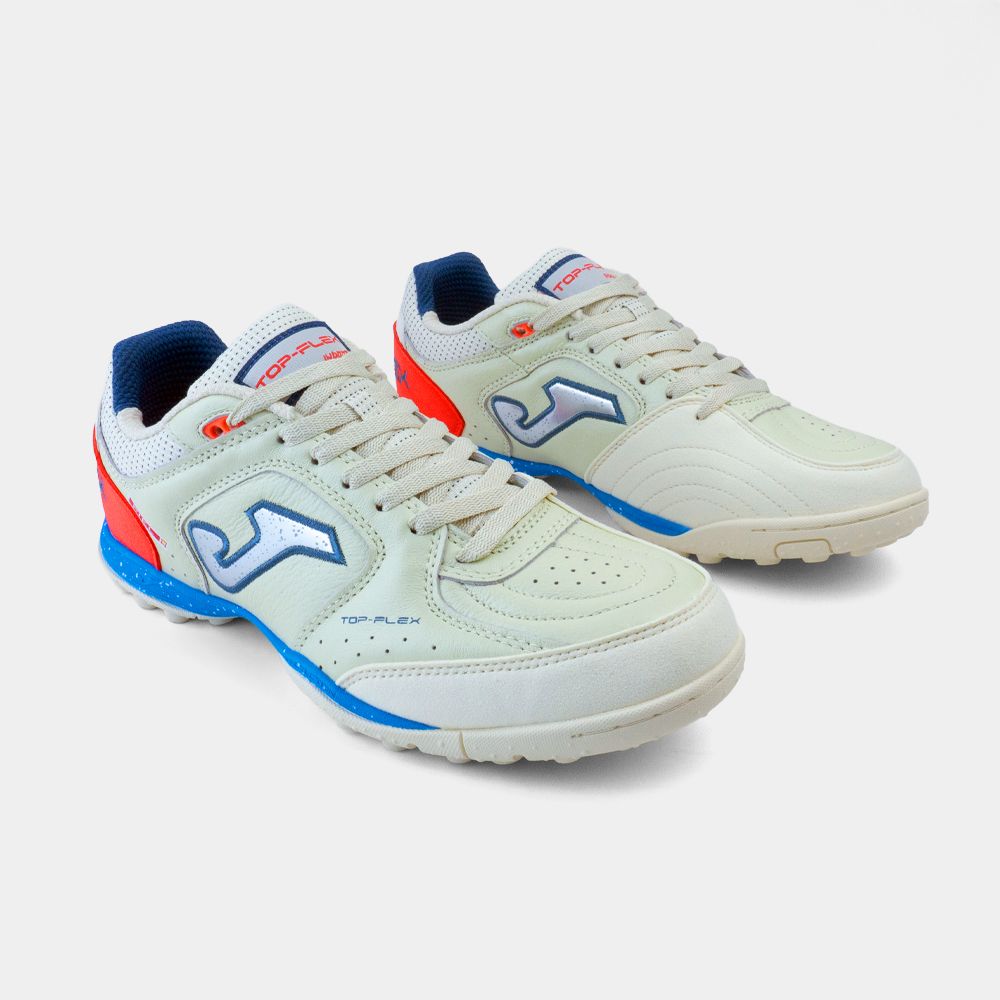 ZAPATILLAS FUTBOL TOP FLEX 2625 TF BEIGE NARANJA - 3