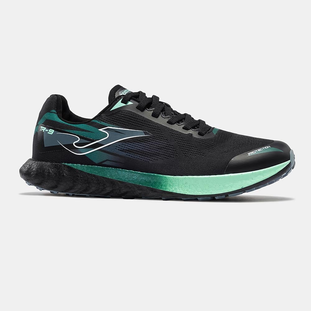 ZAPATILLAS TRAIL RUNNING TR-9 2601  NEGRO VERDE MENTA - 1