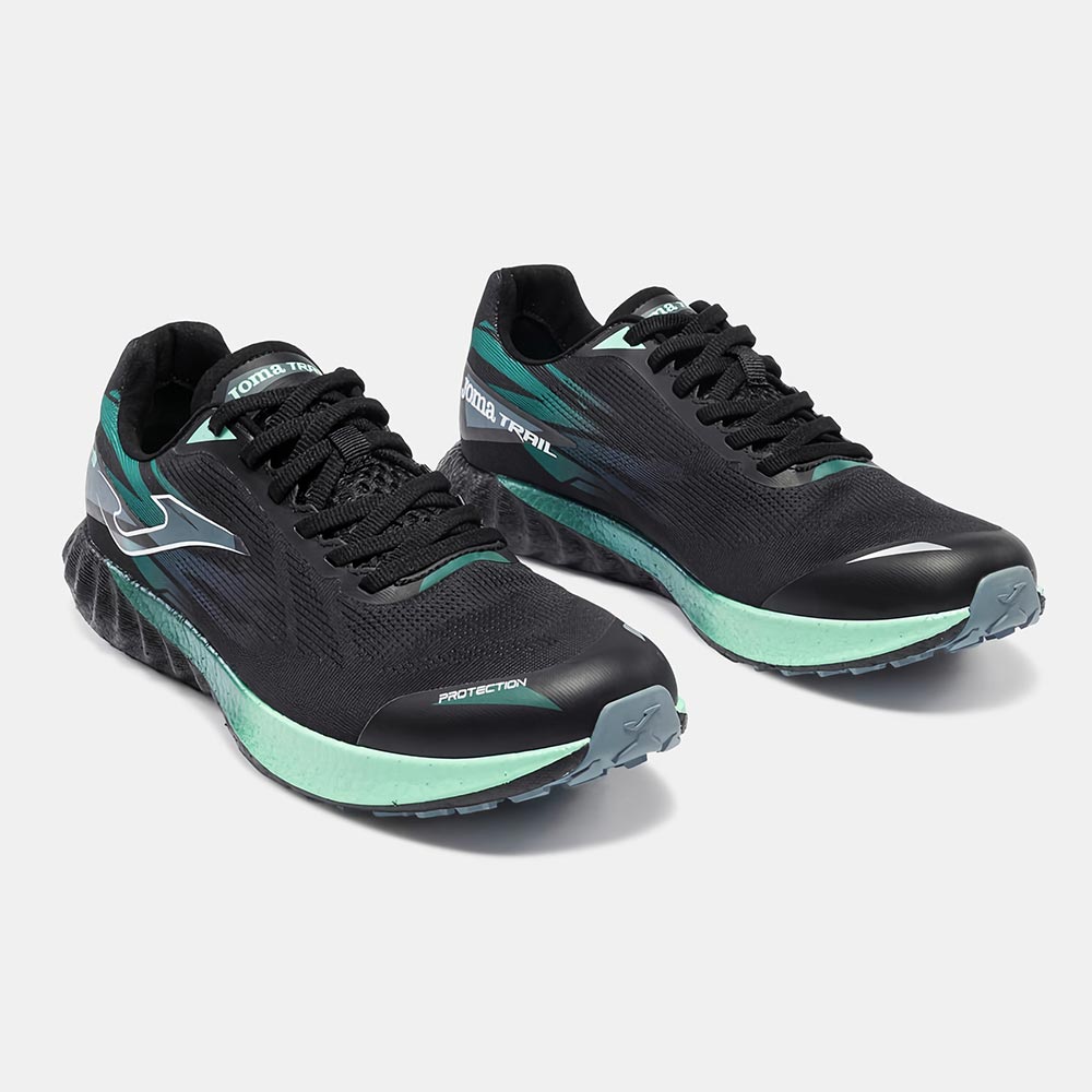 ZAPATILLAS TRAIL RUNNING TR-9 2601  NEGRO VERDE MENTA - 2
