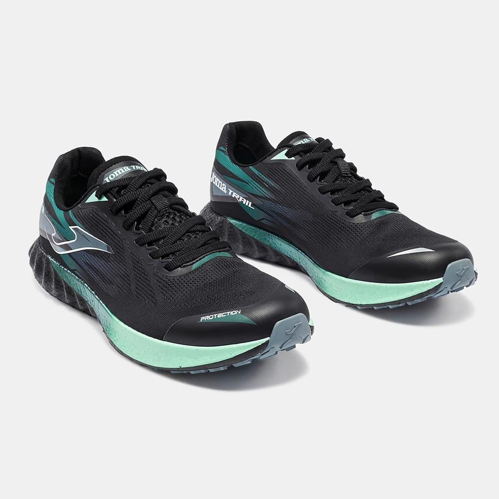 ZAPATILLAS TRAIL RUNNING TR-9 2601  NEGRO VERDE MENTA - 2