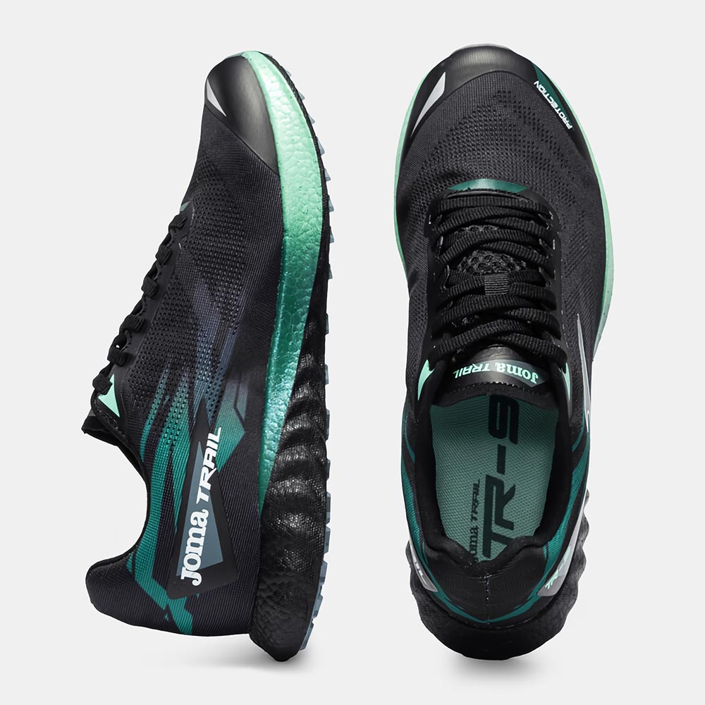 ZAPATILLAS TRAIL RUNNING TR-9 2601  NEGRO VERDE MENTA - 4