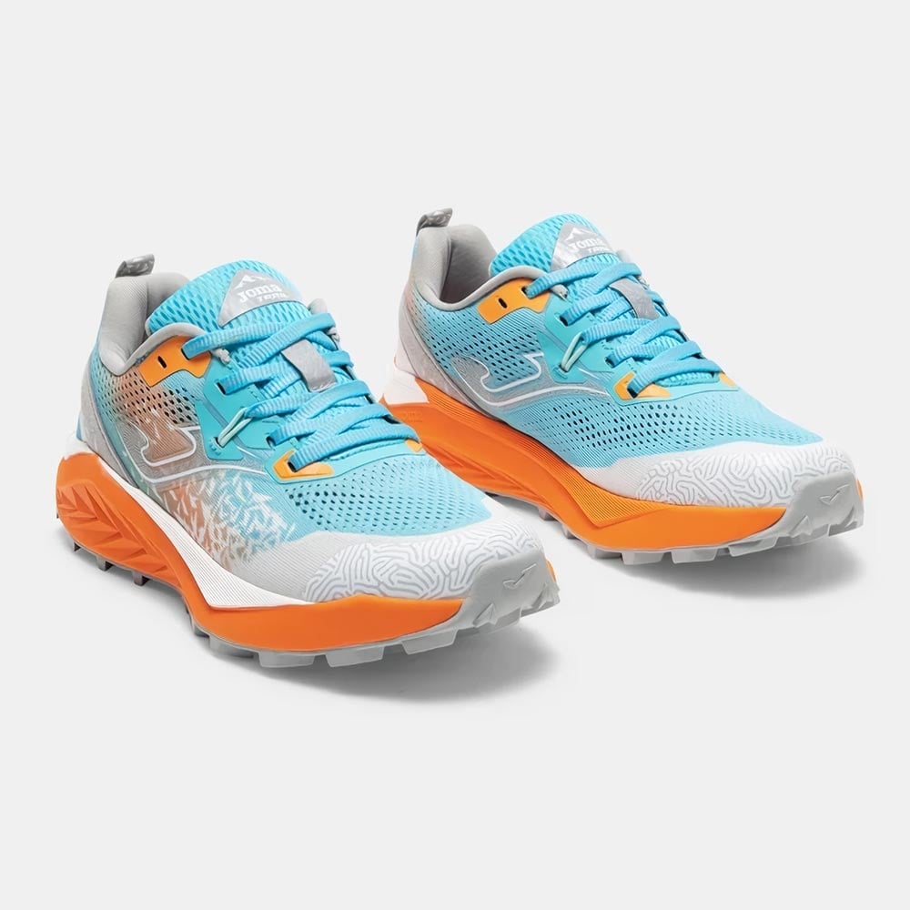 ZAPATILLAS TRAIL RUNNING TUNDRA LADY 2616 CELESTE GRIS NARANJA - 2