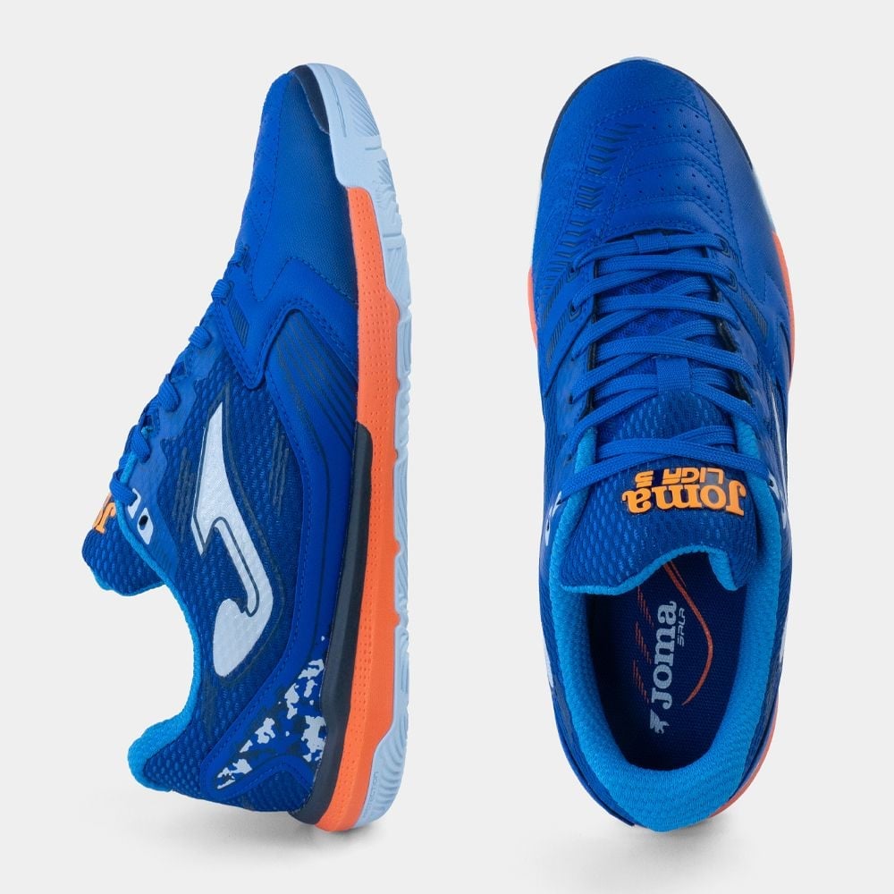 ZAPATILLAS FUTBOL SALA LIGA 5 2604 IN AZUL ROYAL NARANJA - 4