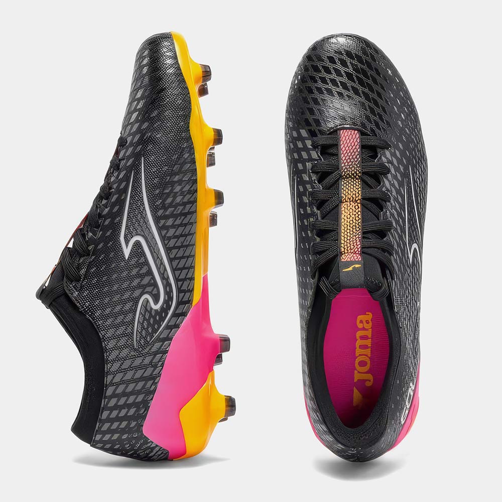 ZAPATILLAS FUTBOL GOL 2601 FG NEGRO NARANJA FUCSIA - 4