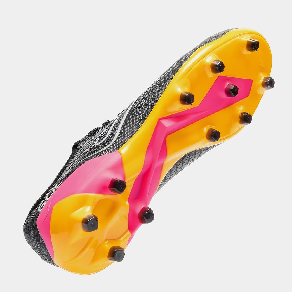 ZAPATILLAS FUTBOL GOL 2601 FG NEGRO NARANJA FUCSIA - 5