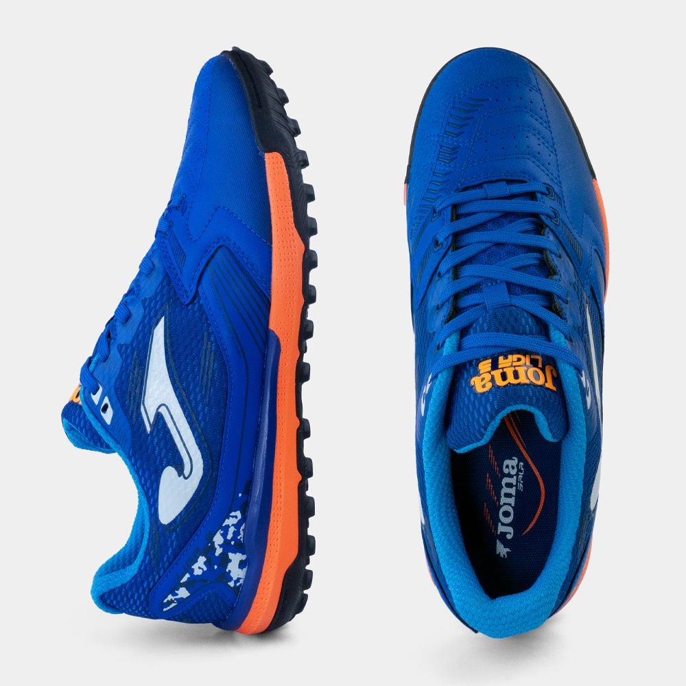 ZAPATILLAS FUTBOL SALA LIGA 5 2604 TF AZUL ROYAL NARANJA - 4