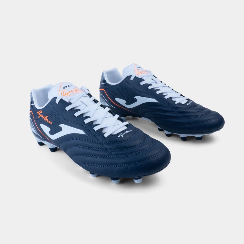 ZAPATILLAS FUTBOL AGUILA 2603 FG AZUL MARINO NARANJA - 3