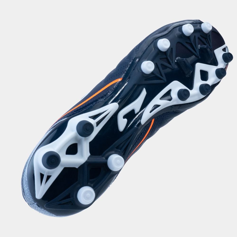 ZAPATILLAS FUTBOL AGUILA 2603 FG AZUL MARINO NARANJA - 4