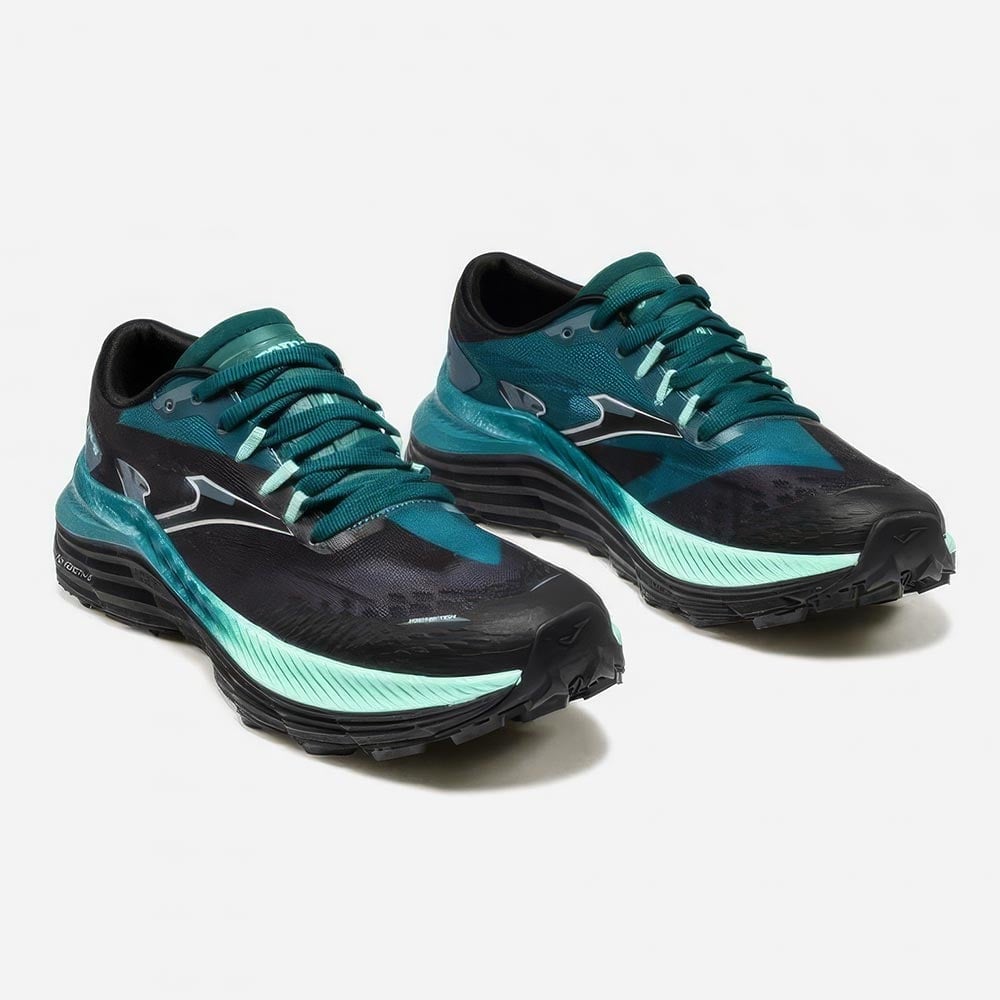ZAPATILLAS TRAIL RUNNING TR-5 2601 NEGRO VERDE TURQUESA - 2