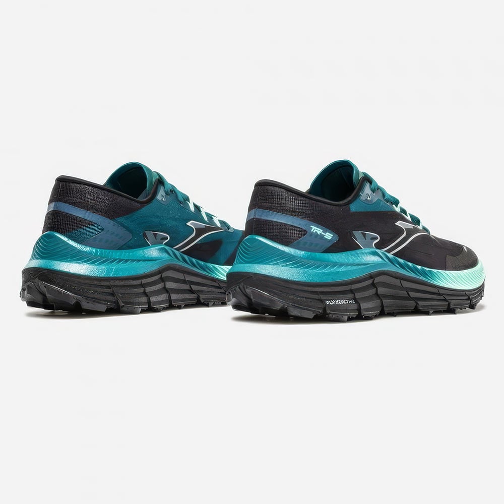 ZAPATILLAS TRAIL RUNNING TR-5 2601  NEGRO VERDE TURQUESA - 3