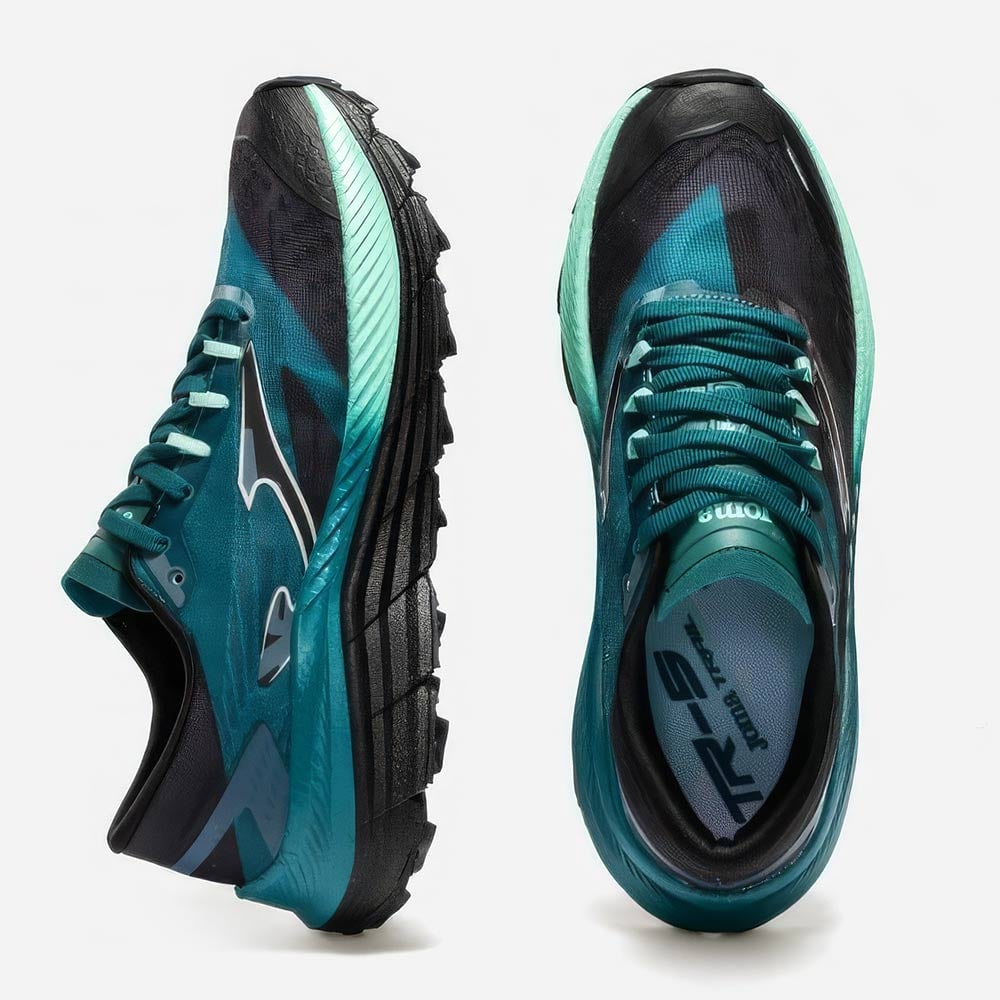 ZAPATILLAS TRAIL RUNNING TR-5 2601  NEGRO VERDE TURQUESA - 4