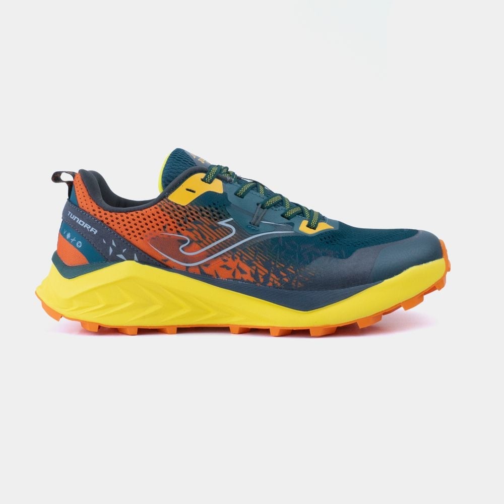 ZAPATILLAS TRAIL RUNNING TUNDRA 2617 VERDE PETRÓLEO AMARILLO NARANJA - 1