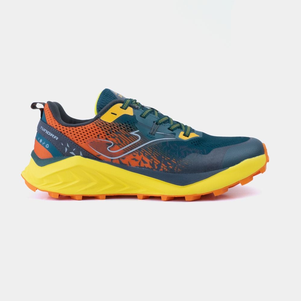 ZAPATILLAS TRAIL RUNNING TUNDRA 2617 VERDE PETRÓLEO AMARILLO NARANJA - 1