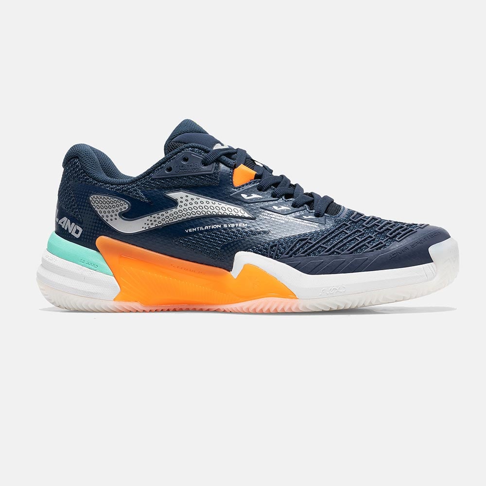 ZAPATILLAS TENNIS ROLAND MEN 2603 C AZUL MARINO NARANJA - 1