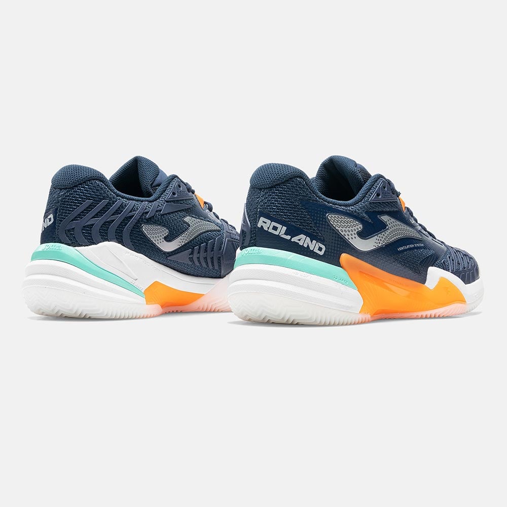 ZAPATILLAS TENNIS ROLAND MEN 2603 C AZUL MARINO NARANJA - 3