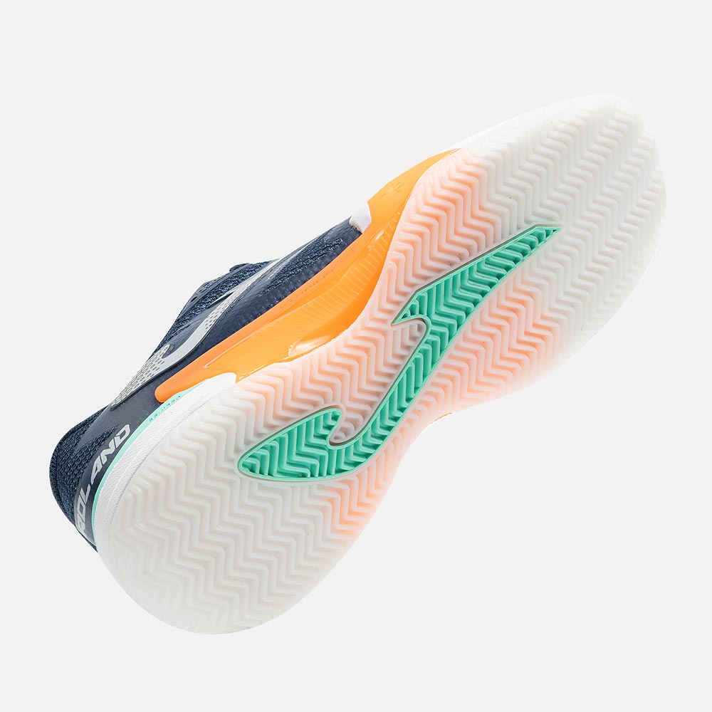 ZAPATILLAS TENNIS ROLAND MEN 2603 C AZUL MARINO NARANJA - 5
