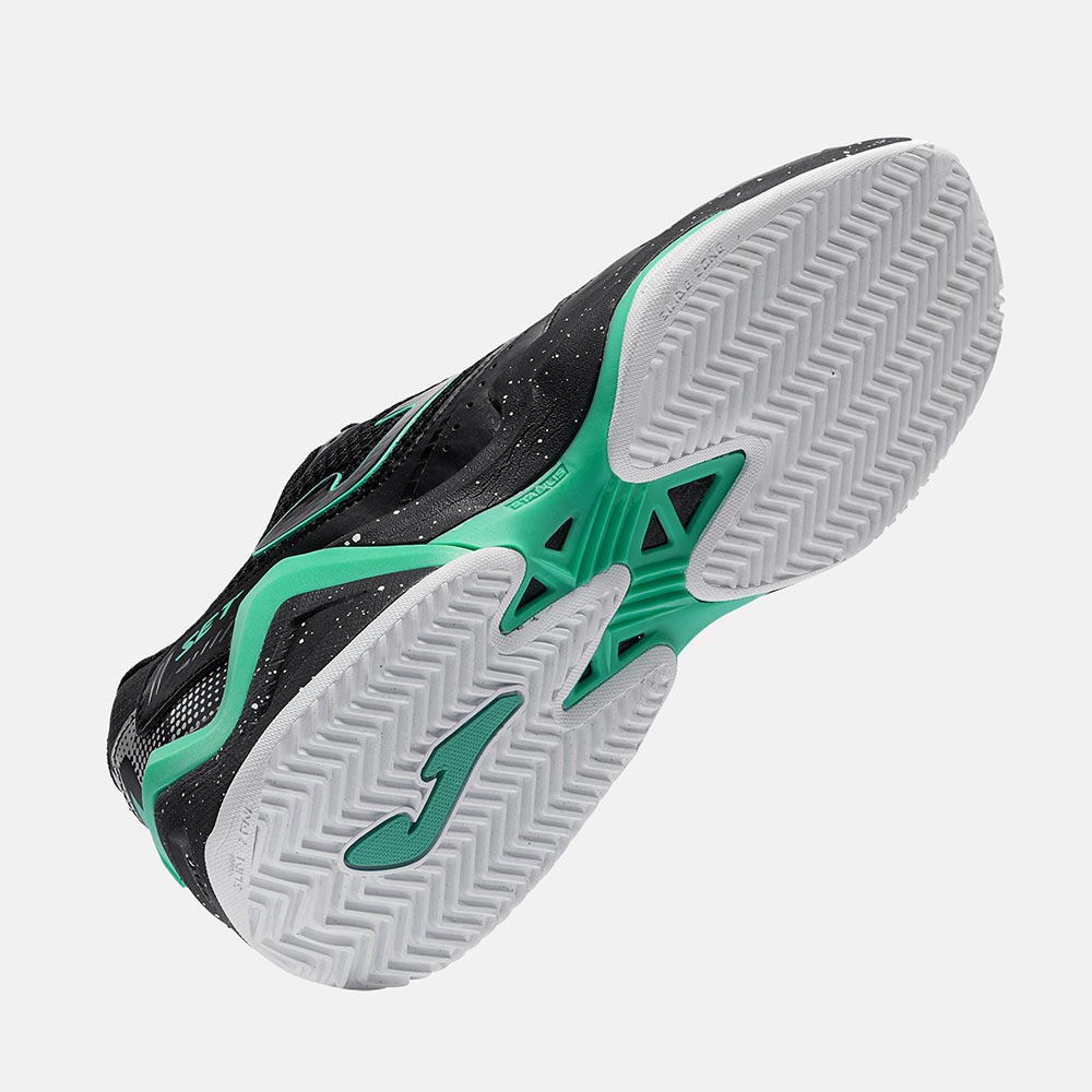 ZAPATILLAS TENNIS SET MEN 2601 C NEGRO VERDE TURQUESA - 5