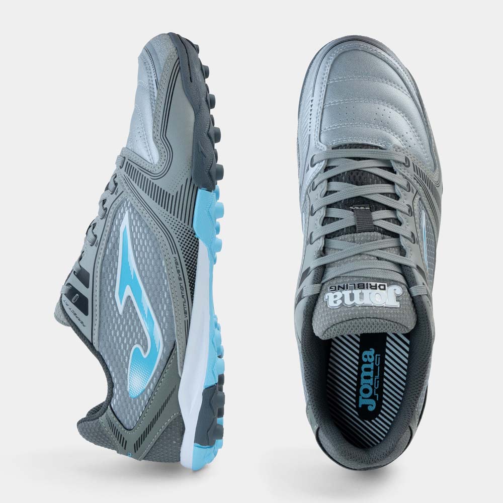 ZAPATILLAS FUTBOL DRIBLING 2612 TF GRIS CELESTE - 4