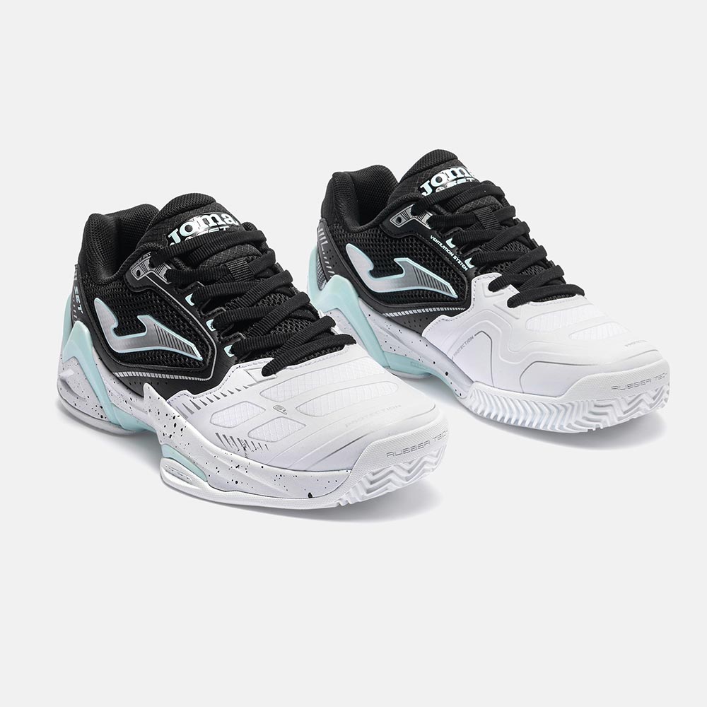ZAPATILLAS TENNIS SET LADY 2621  BLANCO NEGRO - 2