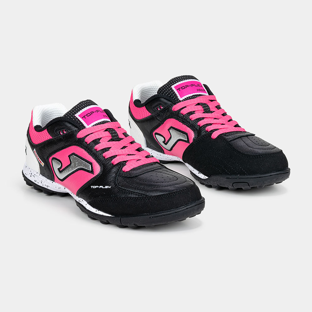 ZAPATILLAS FUTBOL TOP FLEX 2631 TF NEGRO FUCSIA BLANCO - 2