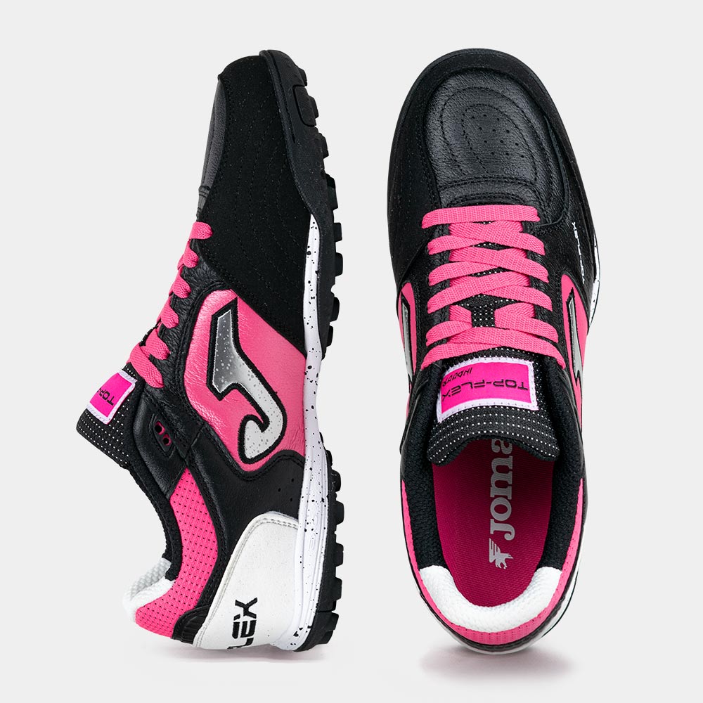 ZAPATILLAS FUTBOL TOP FLEX 2631 TF NEGRO FUCSIA BLANCO - 3