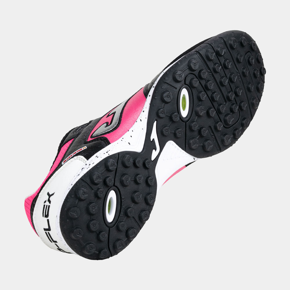 ZAPATILLAS FUTBOL TOP FLEX 2631 TF NEGRO FUCSIA BLANCO - 4