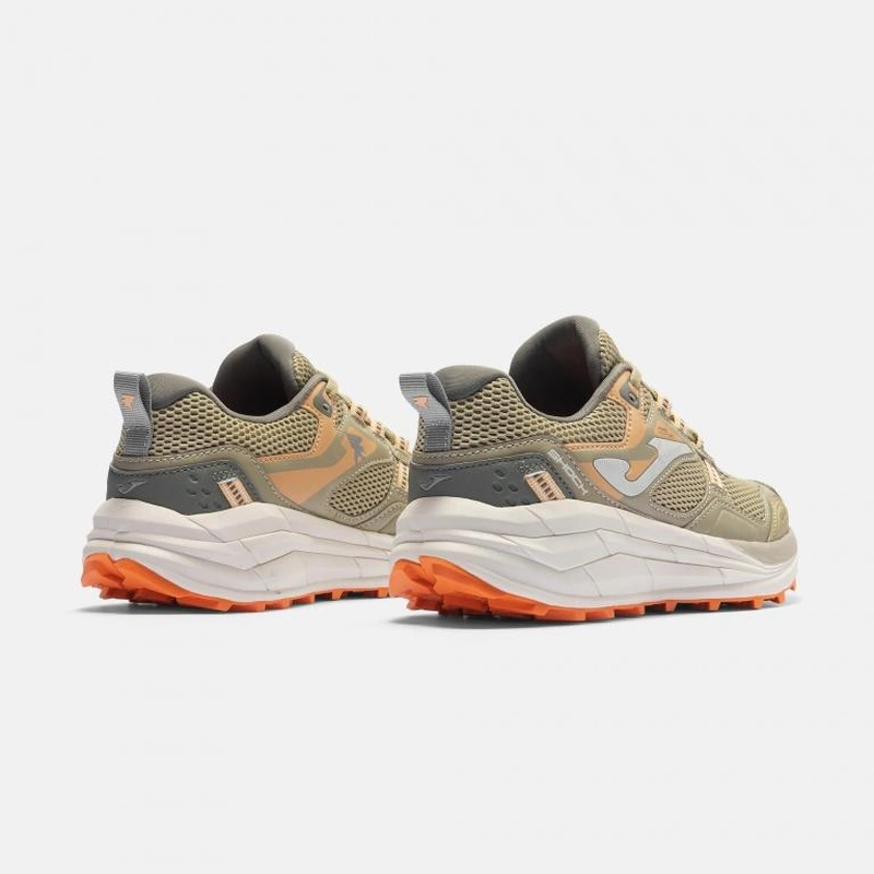 ZAPATILLAS TRAIL RUNNING SHOCK LADY 2612 BEIGE CAQUI NARANJA - 3