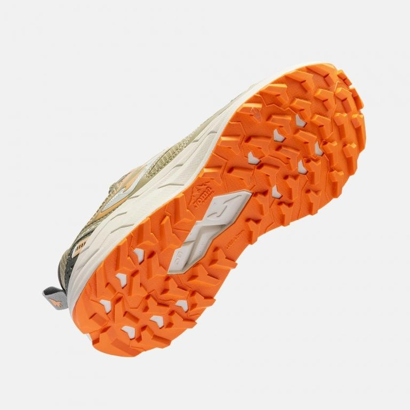 ZAPATILLAS TRAIL RUNNING SHOCK LADY 2612 BEIGE CAQUI NARANJA - 5