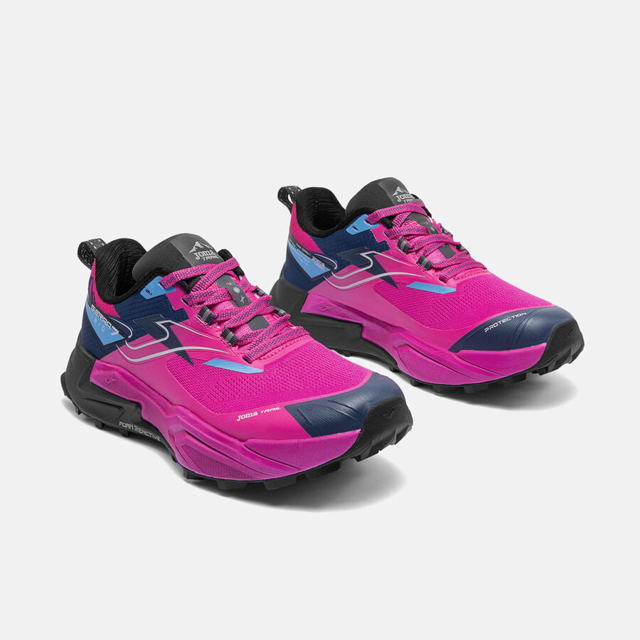 ZAPATILLAS TRAIL RUNNING SIERRA LADY 2610 FUCSIA AZUL MARINO - 2